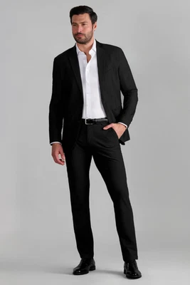 Twillory воздуха Blazer 40с и брюки 33 x 30 производительности сшитый крой черный костюм новый с Ярлыками - Изображение 1 из 4