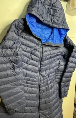 Lands’ End Down Puffer Jacket 18  XL Blue Insulated Warm Damage - Image 1 of 4
