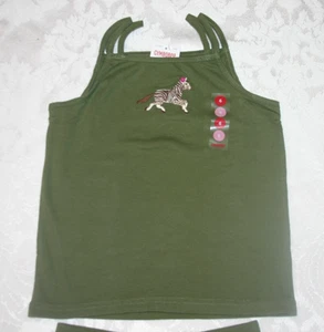 Gymboree SAVANNA SUNSET Green Tank Top Green w/Zebra design NWT Size 8 - Picture 1 of 3