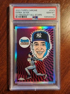 2023 Topps Chrome - Derek Jeter - Ultraviolet All-Stars - #UV3 - PSA 10 - Picture 1 of 2