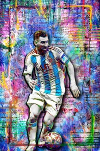 LIONEL MESSI ARGENTINA NATIONAL TEAM 16x24in Pop Art Poster Free Shipping US - Picture 1 of 10