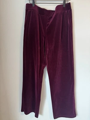 Pantalones de vestir para mujer Ralph Lauren borgoña talla grande. Foto 1 de 4