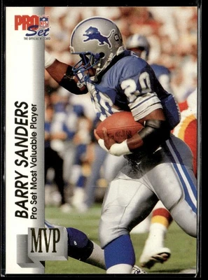 1992 Pro Set #MVP19 Barry Sanders Gold MVPs - Image 1 of 2