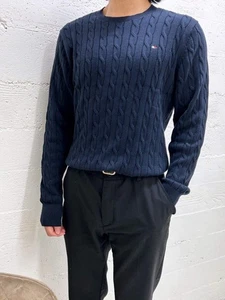 Tommy Hilfiger maglione uomo girocollo manica lunga maglia blu navy 78J6868 410 T10 - Foto 1 di 10