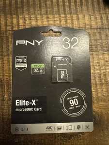 PNY Technologies Elite-X UHS-I microSDHC 32GB Memory Card - Picture 1 of 2