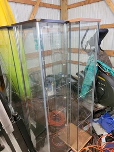 4-Shelf Glass Display Cabinet Glass Curio Cabinet Display X 4 - Picture 1 of 5