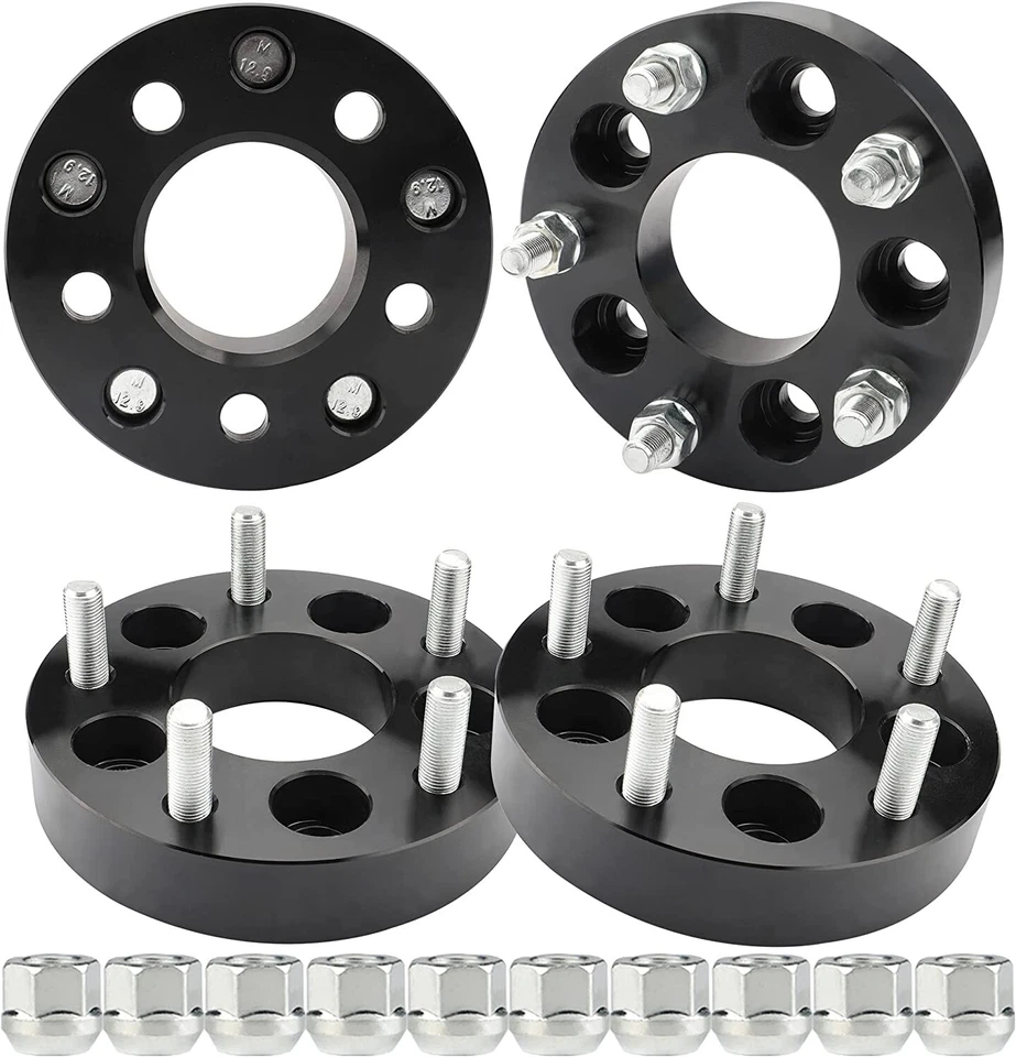 4Pcs 1.25" 5x4.5 to 5x5 Hub Centric Wheel Adapters For Jeep Wrangler YJ TJ KJ ZJ - Image 1 of 4
