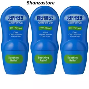 Deep Freeze Pain Relief Glide-On Gel, Cold Gel Roll On, 3 x 50g (Pack of 3) - Picture 1 of 2