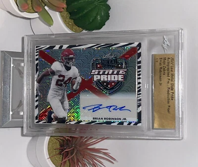 2022 Leaf Metal Auto RC Rookie card Brian Robinson Jr Mojo Zebra Commanders 1/1 - Image 1 of 4