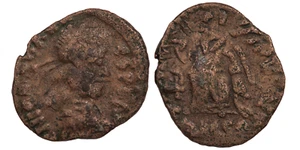 RARE ROMAN BRONZE NUMMUS OF JOHANNES - SALVS REIPVBLICE [Rome] (#5083) - Picture 1 of 3