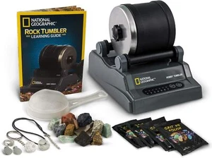 NATIONAL GEOGRAPHIC Rock Tumbler Kit mit groben Edelsteinen 4 Polierkörnungen Kinder - Bild 1 von 8