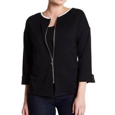 Chaqueta Joan Vass Cremallera Pitch Negra Talla 3 (Mujer XL) NUEVA Foto 1 de 4