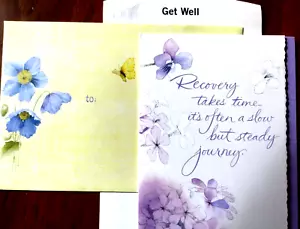 Nature's Sketchbook, GET WELL Card "Recovery Takes Time" Marjolein Bastin NS27 - Picture 1 of 4