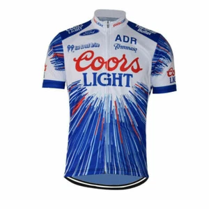 Mens Retro COORS LIGHT Cycling team Jersey Bicycle Jerseys Cycling Shirt Tops - Picture 1 of 6