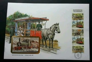 Isle Of Man Railway And Tramways 1988 Train Locomotive Horse (booklet FDC) *rare - Picture 1 of 5