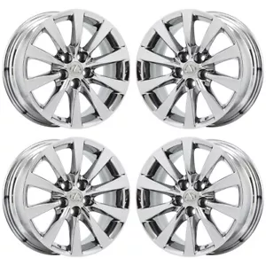 18" Lexus LS460 LS600HL Bright Chrome wheels rims Factory OEM set 74221 EXCHANGE - Picture 1 of 8