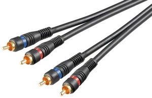 Goobay® Cinch Kabel Audio Anschlusskabel 2 Stecker Stereo RCA HiFi 0,2 Meter - Bild 1 von 1