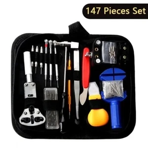 Kit de reparación de relojes 147 piezas removedor de caja trasera para relojero pasador de enlace barra de resorte - Imagen 1 de 3