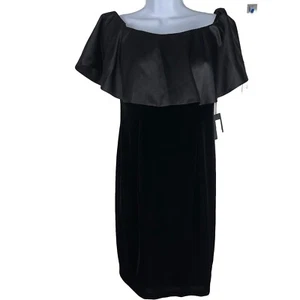 Nuevo con etiquetas Vestido Adrianna Papell Terciopelo Corpiño Body Con Talla 8 - Imagen 1 de 15