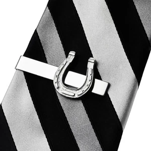 Good Luck Horseshoe Tie Clip - Picture 1 of 3