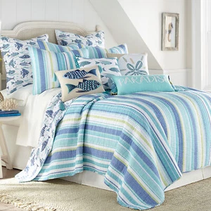 Set trapunta e federe per cuscino Laida Beach - Levtex Home - Foto 1 di 6