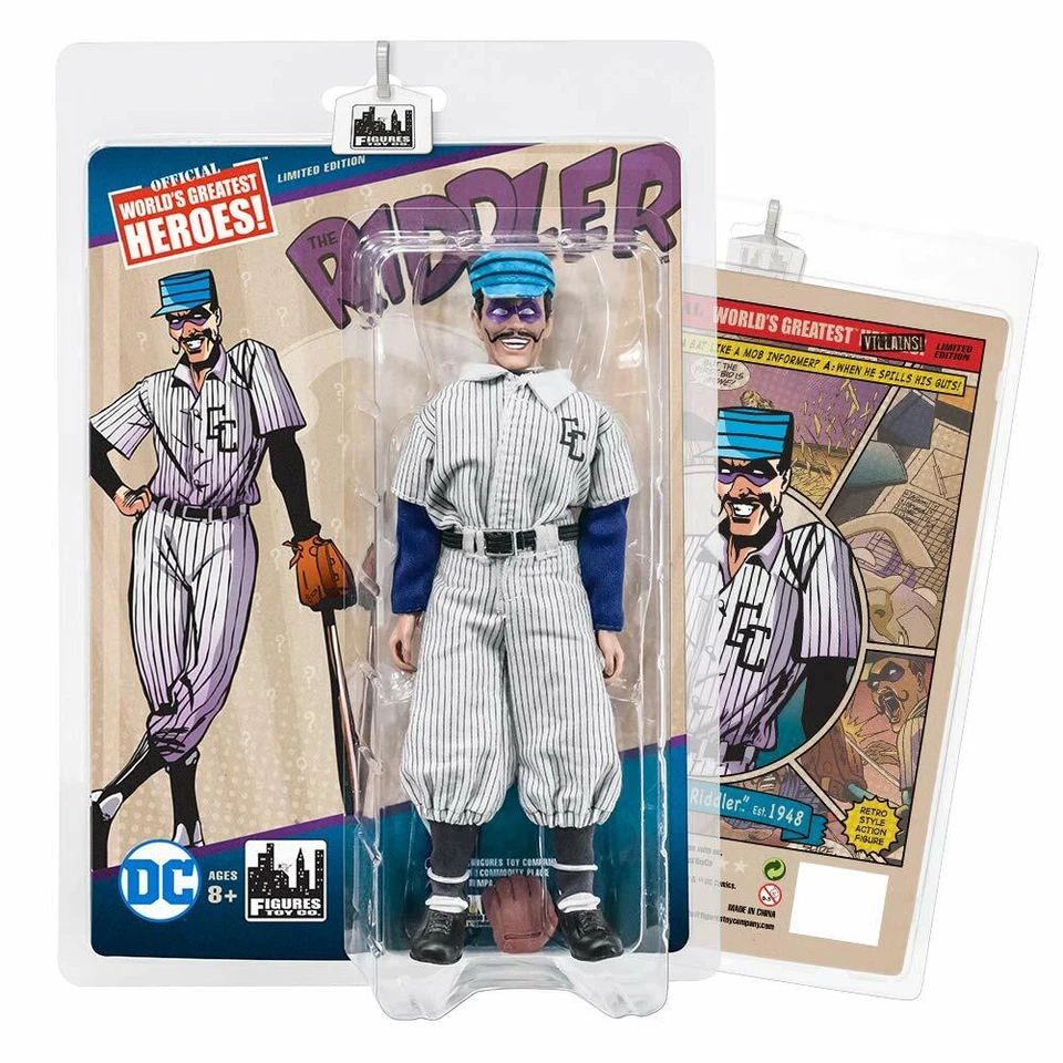 DC Comics Retro 8 Inch Action Figure Series: The Riddler [Baseball Outfit] - Image 1 of 2