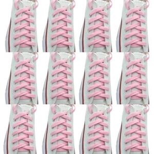12 pares de cordones deportivos planos "rosa claro" cuerda 27",36",45",54",63" - Imagen 1 de 2