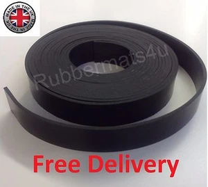 Black SOLID NEOPRENE RUBBER Flexible Strips Various Strip sizes available - Picture 1 of 1