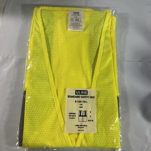 ULINE Standard Safety Vest S-12517G-L / L/XL Lime ANSI/ ISEA - Picture 1 of 5