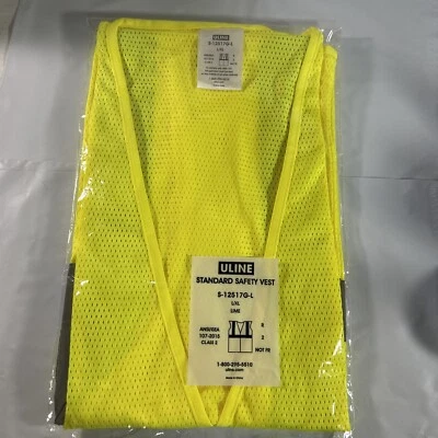 ULINE Standard Safety Vest S-12517G-L / L/XL Lime ANSI/ ISEA - Image 1 of 4