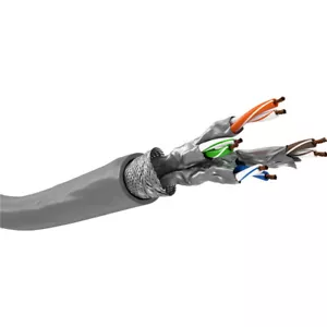 Goobay CAT 6A Network Cable S/FTP PiMF LAN/Ethernet Internet Cord 100m Grey - Picture 1 of 3