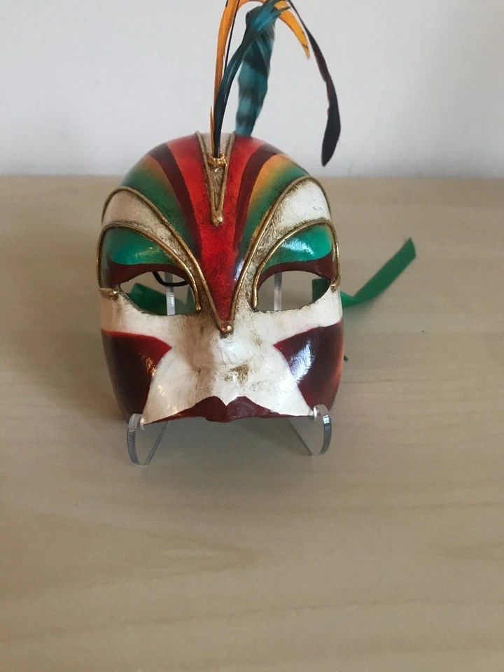 Cirque Du Soleil Feathered Mask Varekai Hand Made in Italy Franco Cecamore Rare - Image 1 of 4