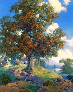 "Peaceful Valley" by Maxfield Parrish - Picture 1 of 1