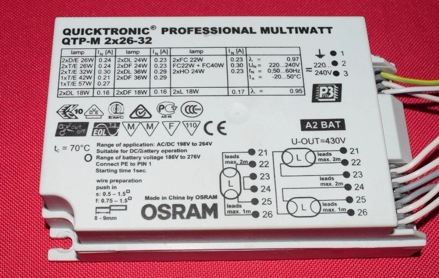 OSRAM EVG Vorschaltgerät Quicktronic  QTP-M 2X26-32 - Bild 1 von 1
