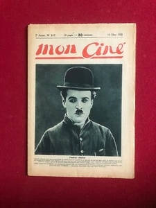 1928, Charlie Chaplin, "MON CINE" Magazine (Scarce / Vintage) - Picture 1 of 2