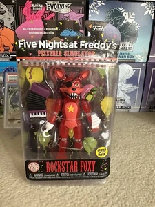 ROCKSTAR FOXY FIGURE 5" FUNKO PIZZERIA FREDDY'S FNAF GLOW IN THE DARK NEW - Picture 1 of 2