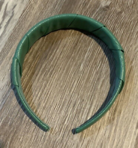 A New Day Green Leather 1.5" Wide Headband Wrapped