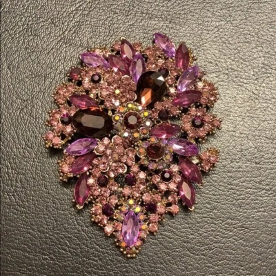 Broche púrpura cristal Swarovski Foto 1 de 4