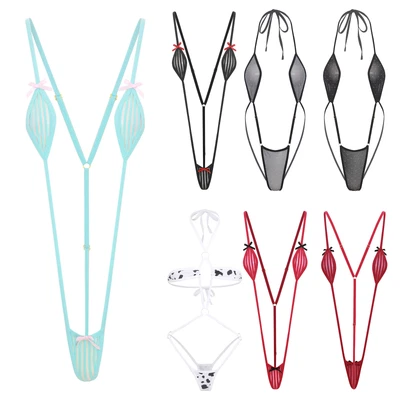 Traje de baño Extreme Micro para mujer Traje de baño Eslinga Tiro Monokini Bikini Lencería Foto 1 de 3