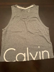 Calvin Klein Performance Tank Top Sleeveless Pullover Womens Size M Gray Sporty - Picture 1 of 5
