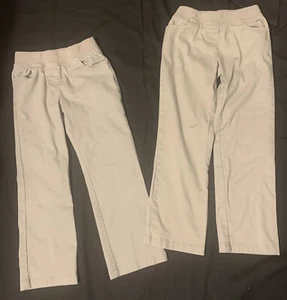 Girls School Uniform Khaki Pants Size 6 & 6X Lot #615 - Picture 1 of 16