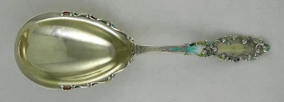 Sterling Gorham LUXEMBURGO Cuchara de bayas con vermeil y esmalte (1893) Foto 1 de 3