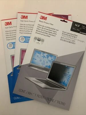 3 3M HIGH CLARITY PRIVACY FILTER FOR 2 15.6in And 1 14.0(diagonally)LAPTOPSCREEN - Image 1 of 4