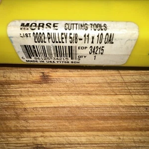 Morse 34215 10" OAL 5/8-11 HSS Pulley Tap 2082 NIB NOS - Picture 1 of 3