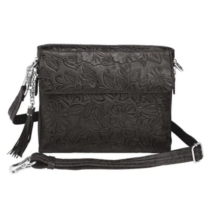 Cartera Tote'n Mamas de cuero negra con pistola oculta, bolso de mano CCW GTM22 - Imagen 1 de 5