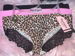 Juicy Couture Women’s No Panty Lines 3PK Set Pink Black Size M JC9696 NWT - Picture 1 of 12