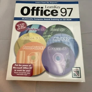 LearnKey Microsoft Office 97 PC Training Software CD ROM Set Windows 98 Sealed - Picture 1 of 3