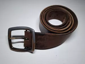 Zara Brown Genuine Leather Belt Size 90 - Picture 1 of 24