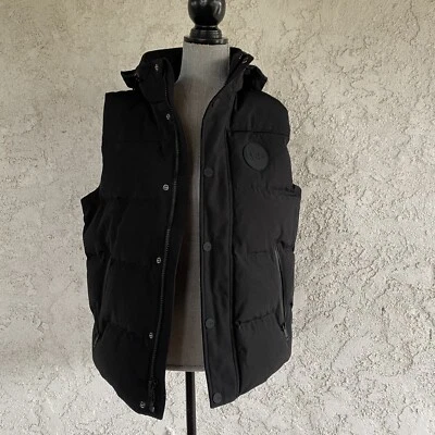UGG Nathaniel Black Waterproof Packable Hooded Down Vest Puffer Size M Medium Me - Image 1 of 4