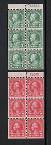SCOTT#552a & 554c, BOOKLET PANES OF 6, POSITION "D" F/VF. - Picture 1 of 3